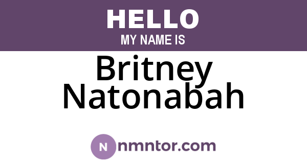 Britney Natonabah