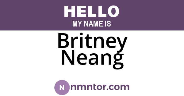 Britney Neang