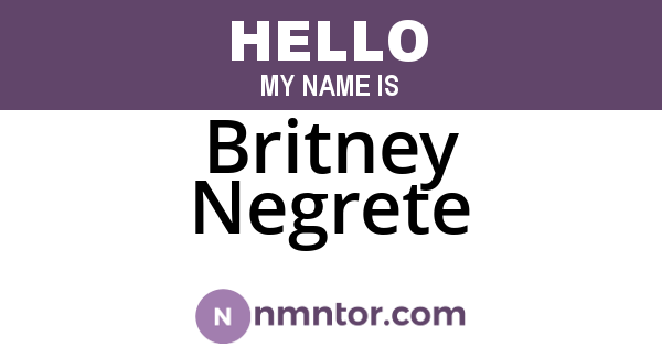 Britney Negrete