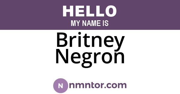 Britney Negron