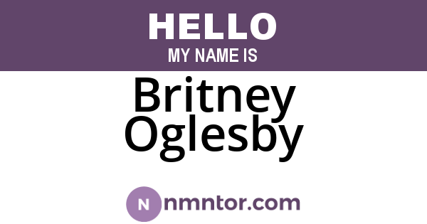 Britney Oglesby