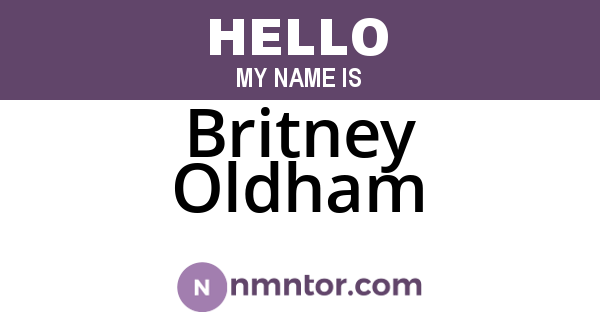 Britney Oldham