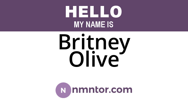 Britney Olive