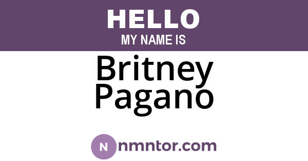 Britney Pagano