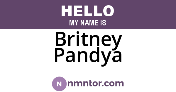 Britney Pandya