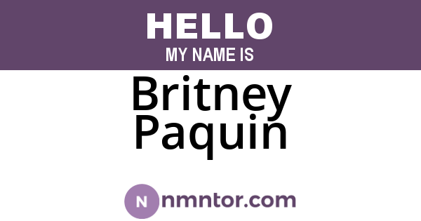 Britney Paquin