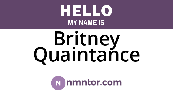Britney Quaintance