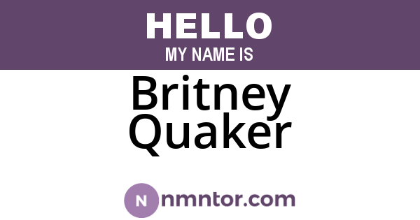 Britney Quaker