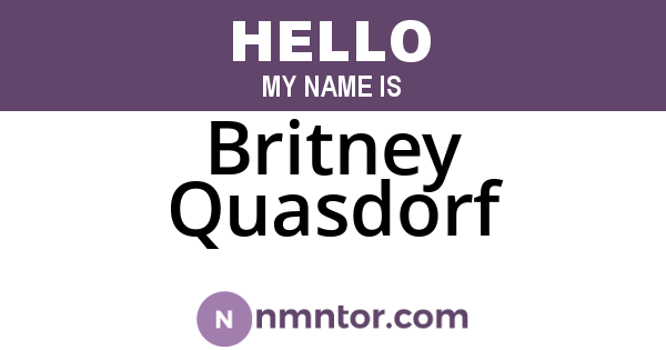 Britney Quasdorf