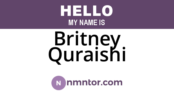 Britney Quraishi