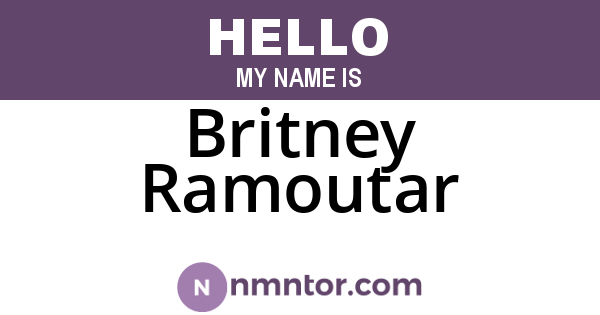 Britney Ramoutar