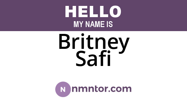 Britney Safi