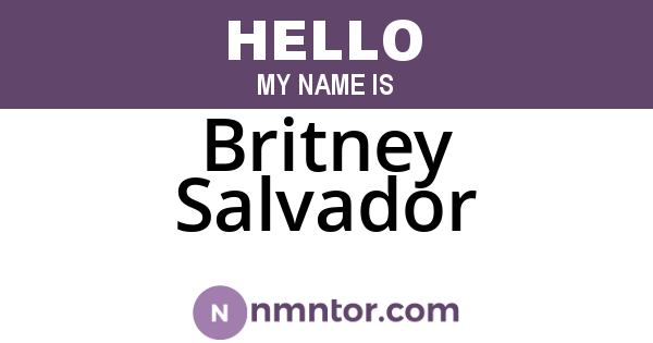 Britney Salvador