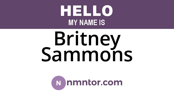 Britney Sammons