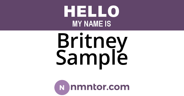 Britney Sample