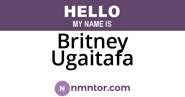 Britney Ugaitafa