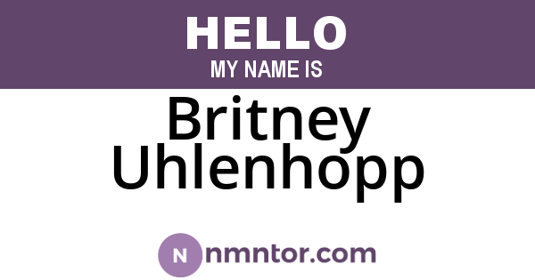 Britney Uhlenhopp