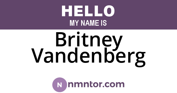 Britney Vandenberg