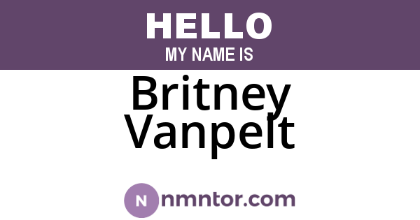 Britney Vanpelt