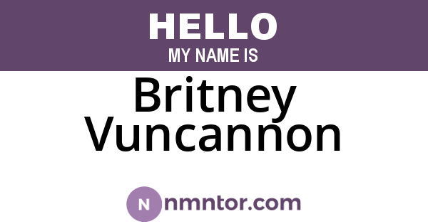Britney Vuncannon