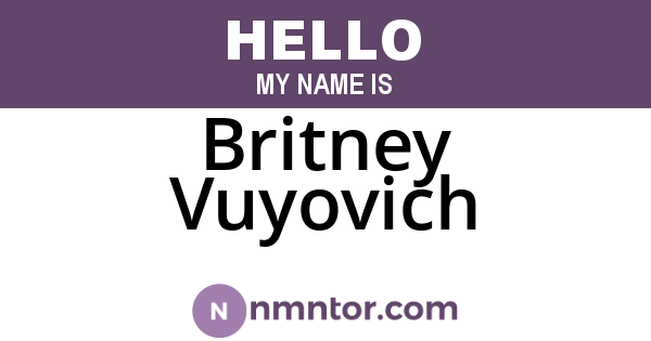 Britney Vuyovich