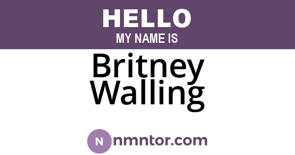 Britney Walling