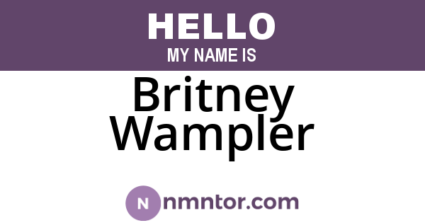 Britney Wampler