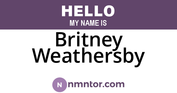 Britney Weathersby