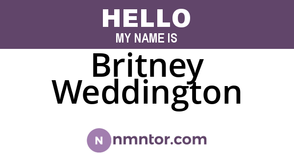Britney Weddington