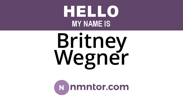 Britney Wegner