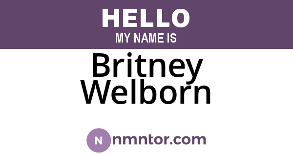 Britney Welborn