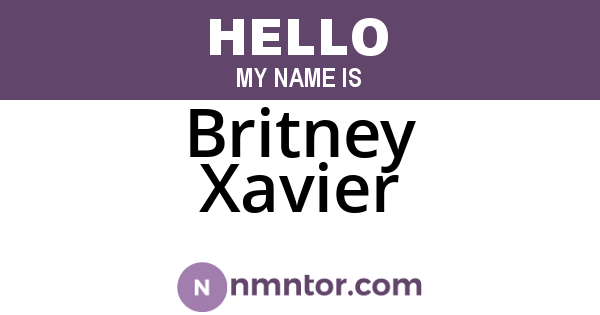Britney Xavier