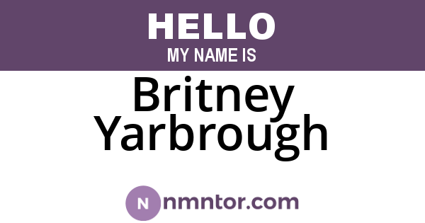 Britney Yarbrough