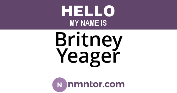 Britney Yeager