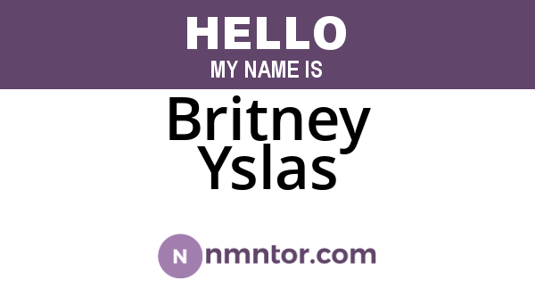 Britney Yslas