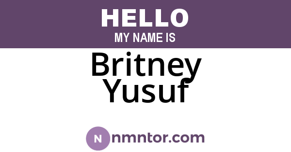 Britney Yusuf