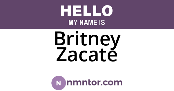 Britney Zacate