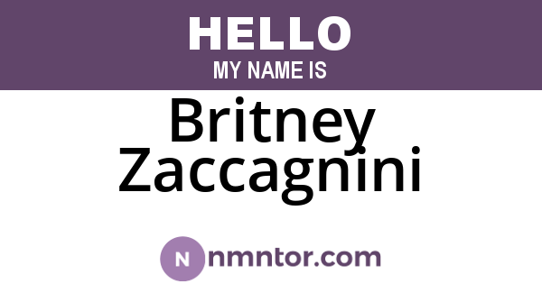 Britney Zaccagnini