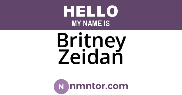 Britney Zeidan
