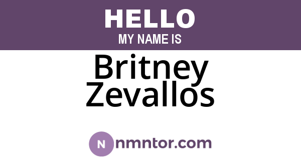 Britney Zevallos
