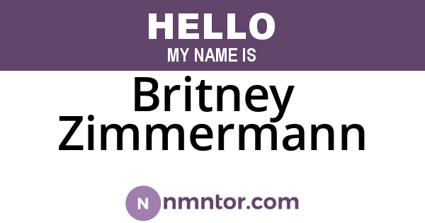 Britney Zimmermann