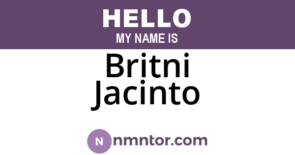 Britni Jacinto