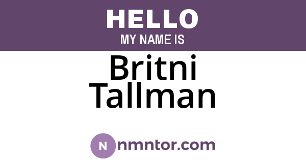 Britni Tallman