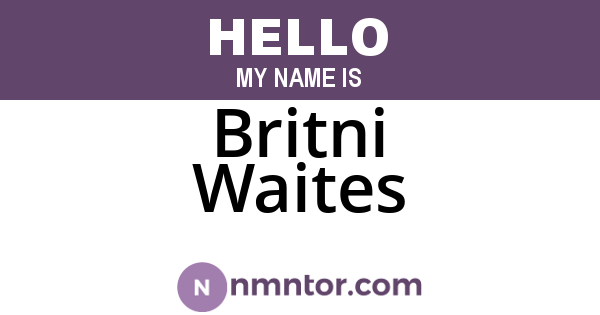 Britni Waites