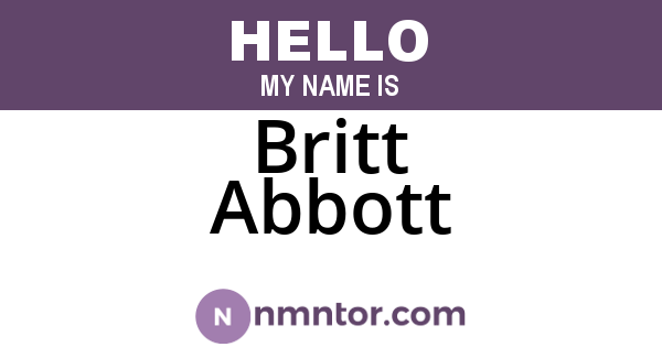 Britt Abbott