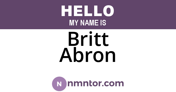 Britt Abron