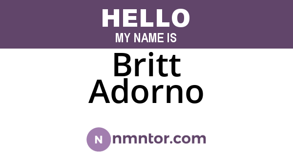 Britt Adorno
