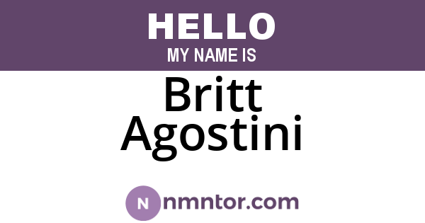 Britt Agostini