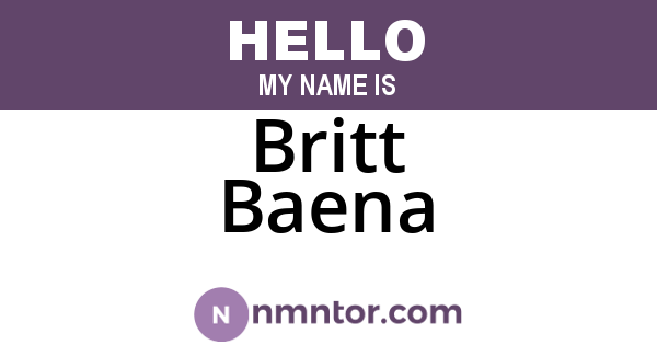 Britt Baena