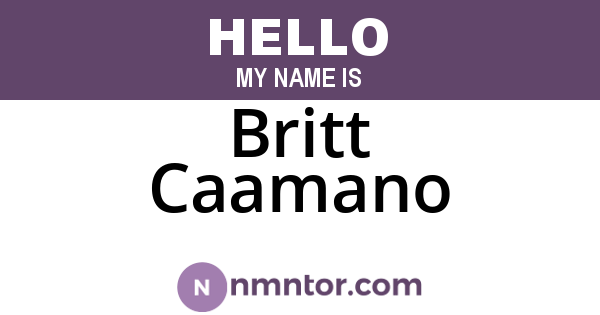 Britt Caamano